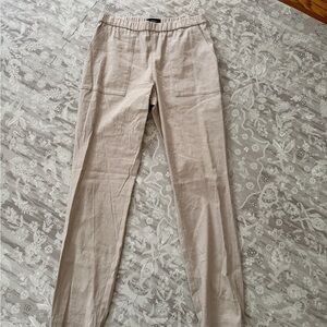 Theory Beige Linen Pants